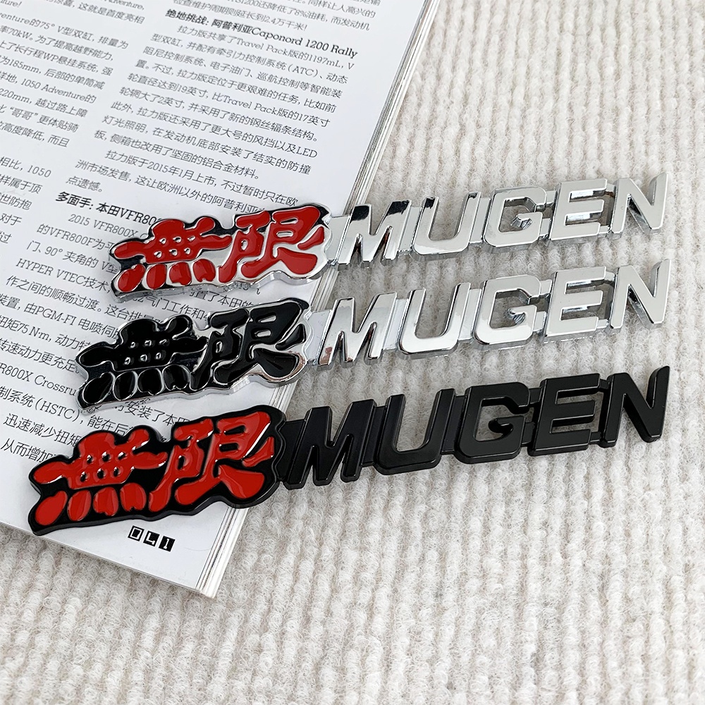 1pcs 3D Zinc Alloy TYPER RR MUGEN Type R Logo Body Mobil Stiker Modifikasi Belakang Untuk Honda