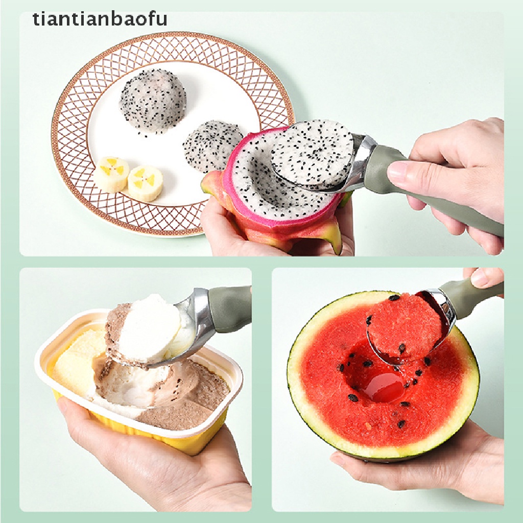 [tiantianbaofu] 1pc Zinc Alloy Es Krim Sendok Ice Cream Scoop Gali Bola Sendok Alat Dapur Butik