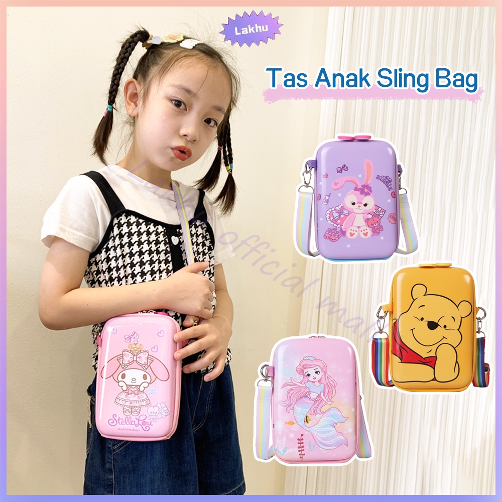 Lakhu Tas Selempang Anak Sling Bag Hardcase Perempuan Lucu