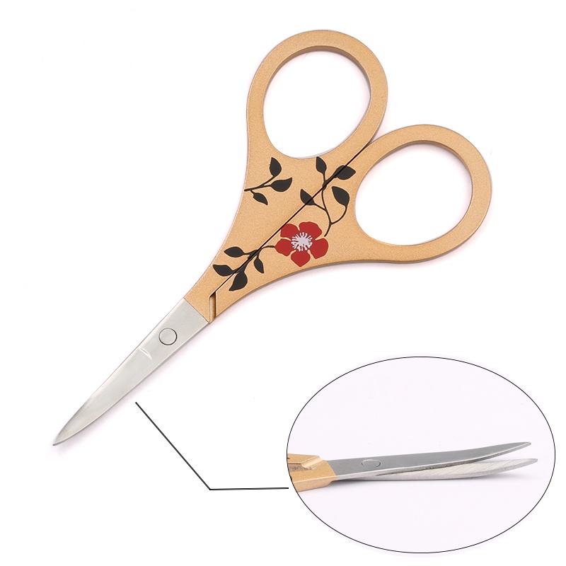 Gunting Rambut Hidung Stainless Steel Jenggot Alis Rambut Wajah Bulu Mata Palsu Trimmer Scissors Tajam Pisau Tepi Alat Penghilang