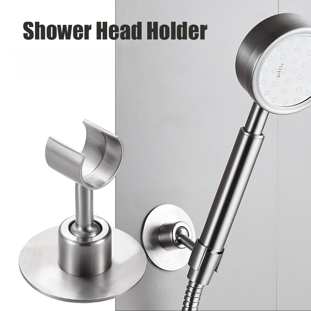 Bracket Shower Stainless 304dengan Sekrup/Rak Penyimpanan Shower Bantalan Beban Padat Dengan Lem Kuat /360 ° Holder Penyesuaian Gimbal Putar Dengan Pengait/Aksesori Kamar Mandi