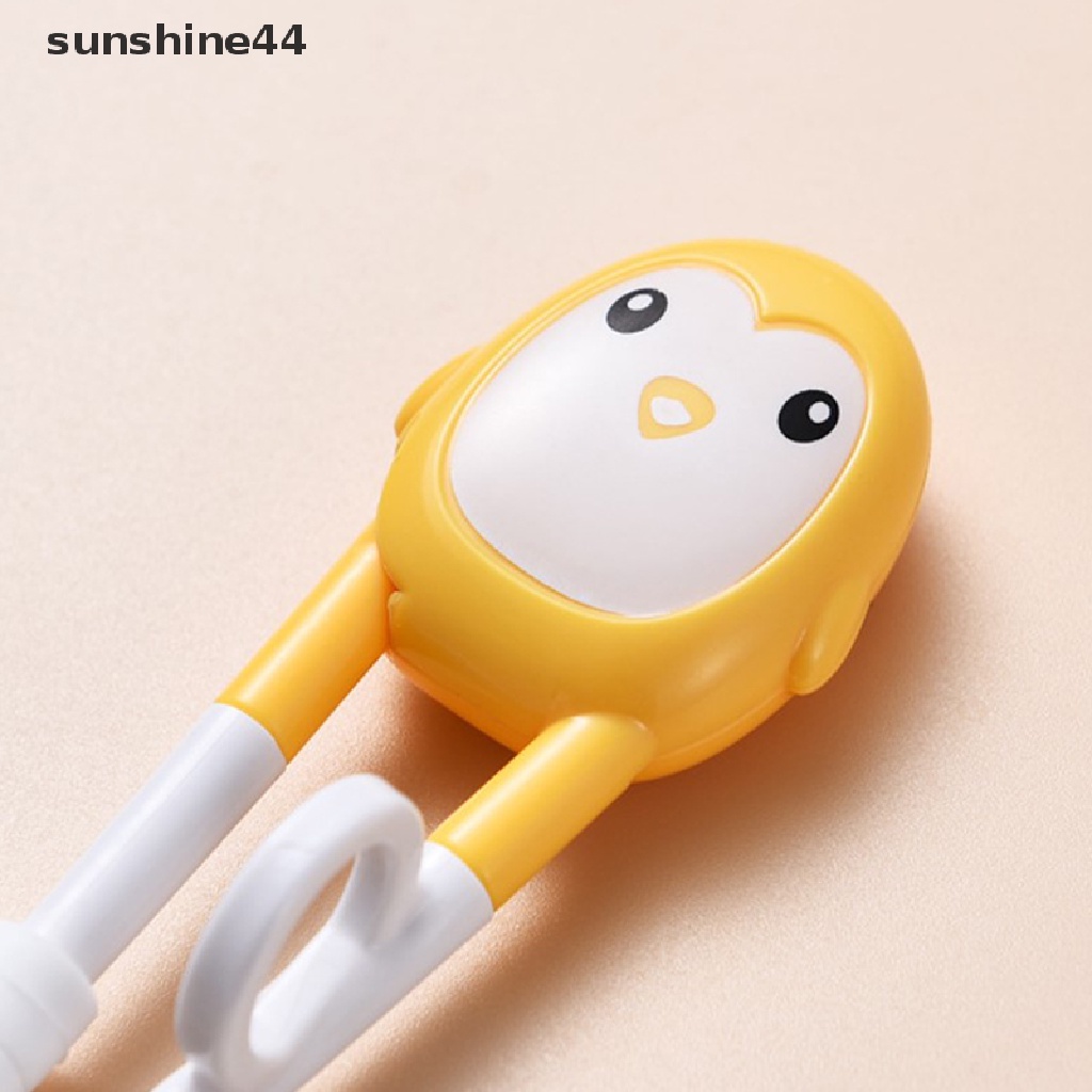 Sunshine 1pasang Sumpit Belajar Bayi Lucu Kartun Sumpit Pemula Helper ID