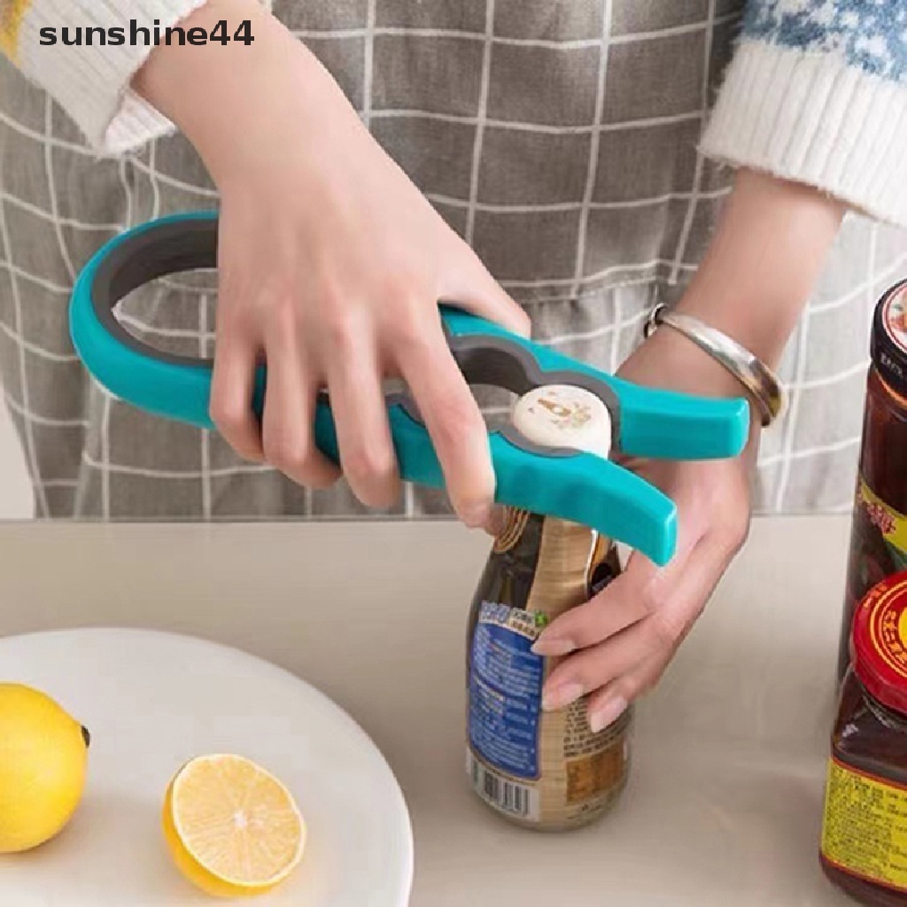 Sunshine Jar Opener Easy Grip Wrench Pembuka Tutup Botol Bir Praktis Lid Twist Off Tools ID