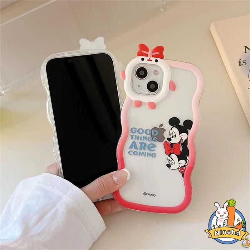 IPHONE Casing Kompatibel Untuk Iphone14 13 12 11 Pro Max X Xr Xs Max7 8 6 6s Plus SE Kartun Mickey Mouse Casing Ponsel Monster Kecil Wave Edge Soft Cases Skins Shockproof Cover Pelindung