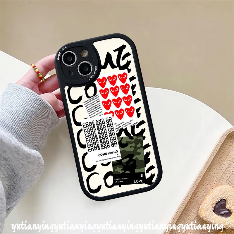 Fantasy Graffiti Love Heart Trendy Brand Comme des Garcons Phone Case For Infinix Hot 11 11s 9 10s Play 10T 10 Hot 10 Lite Infinix Smart 6 5 Note 8 Tpu Soft Back Cover