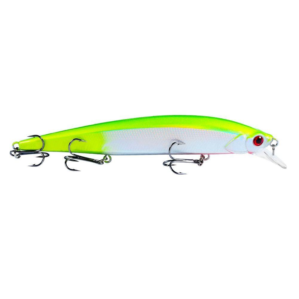 TOP 2pcs Ikan Kecil Umpan Pancing 14cm Mata 3D Lapisan Renang Penuh Dengan 3kait Pancing