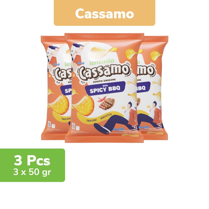 

3 Pcs Lemonilo Cassamo Keripik Singkong Rasa Spicy Bbq 50g