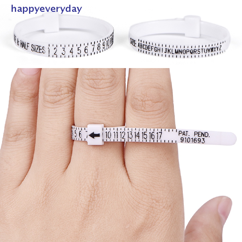 [happy] Uk US Ring Sizer Measure Finger Gauge Untuk Cincin Kawin Band Cincin Tunangan New [ID]