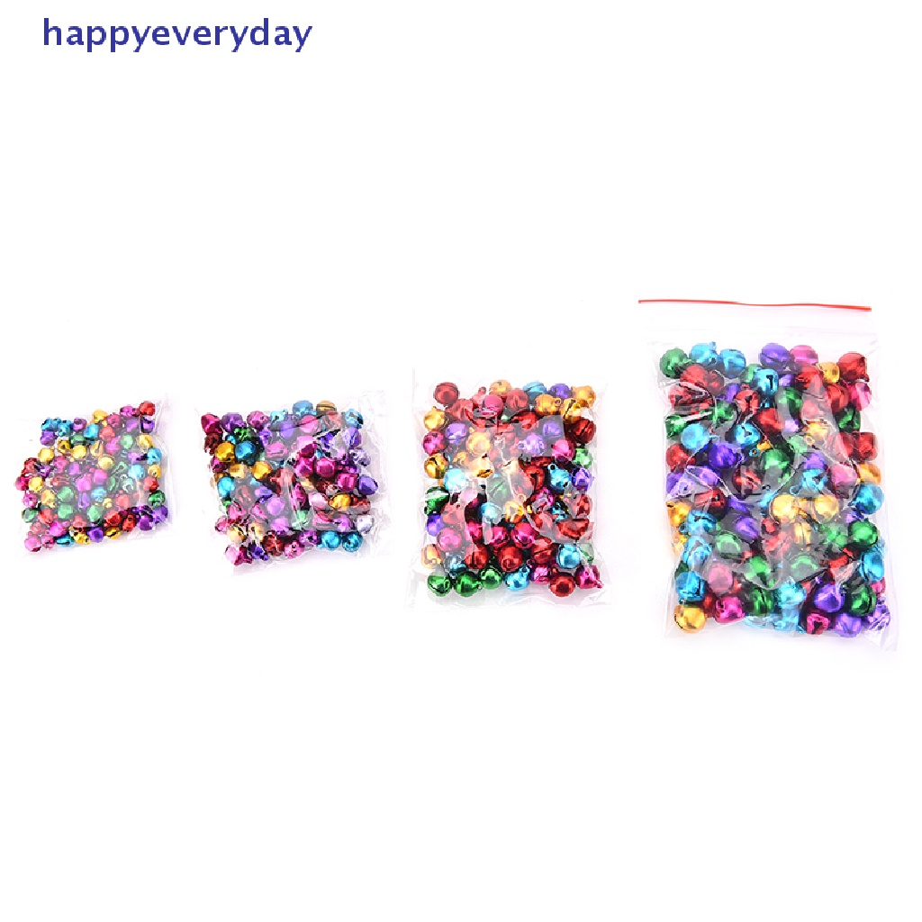 [happy] 100pcs/set Jingle Kecil Lonceng Warna-Warni Manik-Manik Longgar Dekorasi Liontin DIY Craft [ID]