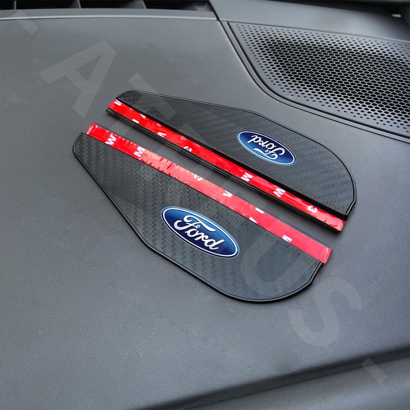 2pcs Ford Carbon Fiber Kaca Spion Mobil Alis Hujan Rainproof Cover Untuk Fiesta Ranger Ecosport Focus Everest Mustang