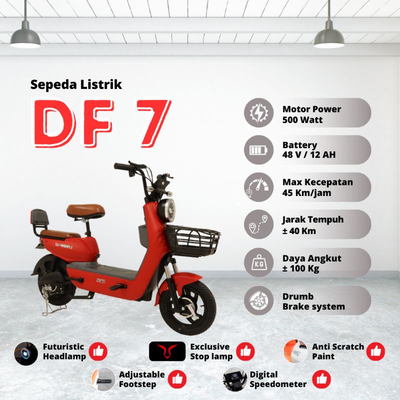 UWINFLY SEPEDA MOTOR LISTRIK DRAGONFLY DF 7 DF7 GARANSI RESMI 10 TAHUN
