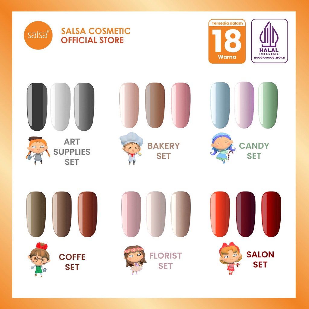 SALSA Peel Polish - Kutek HALAL Peel Off Lupas Breathable Hijab Friendly isi 3