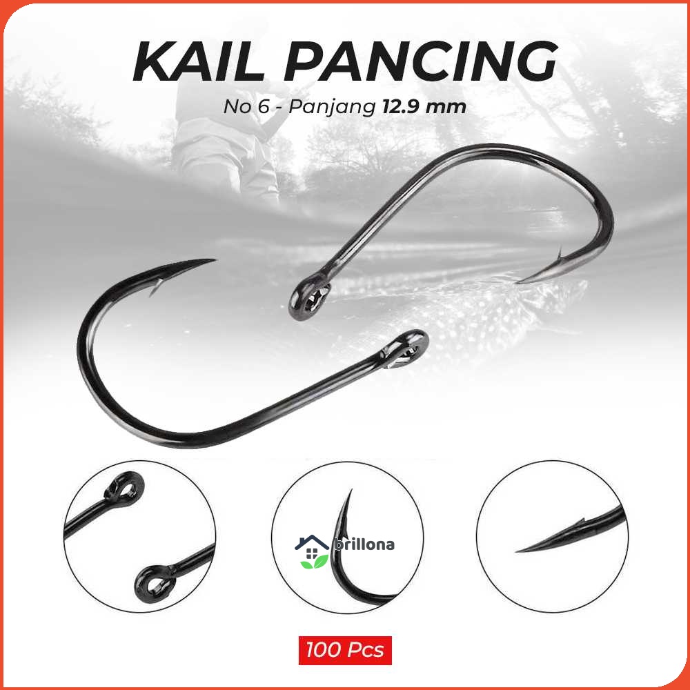 ISEAMA Kail Pancing Fishing Hook Barbed Carp Tackle - IS300