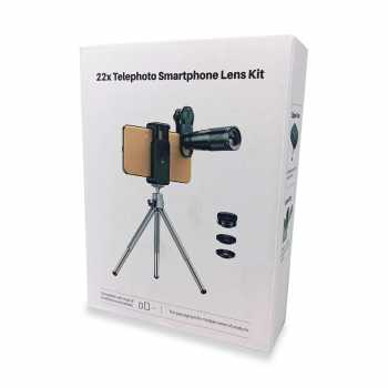 APEXEL 4 in 1 Lensa Smartphone Telezoom Telephoto Wide Macro Fisheye - APL-22X105-4IN1
