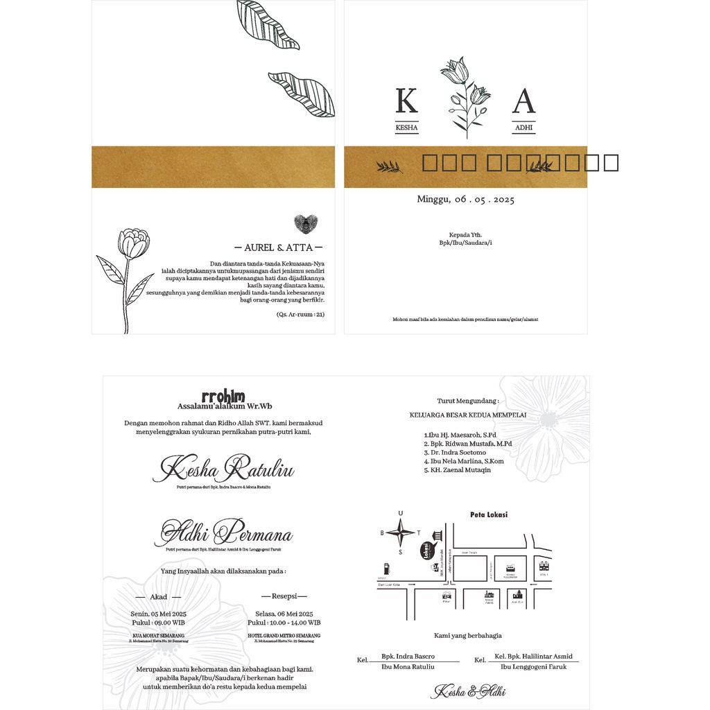 15 Desain Undangan Sabuk CorelDraw v15