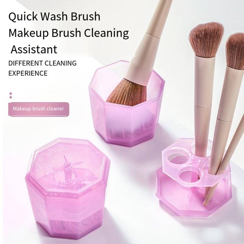 Needway   Makeup Brush Cleaner Lembut Multifungsi Scrubber Box Rak Pengering Untuk Kecantikan Bersih Telur Bedak Puff Makeup Brush Alat Kecantikan Eyeshadow Brushes