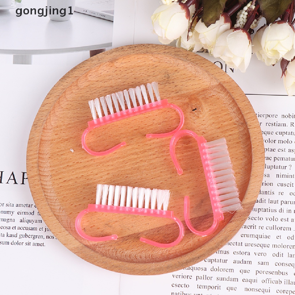 Ggg 10pcs Kuas Pembersih Kuku Perawatan Jari Debu Bersih nail art brush nail Manicure tools ID