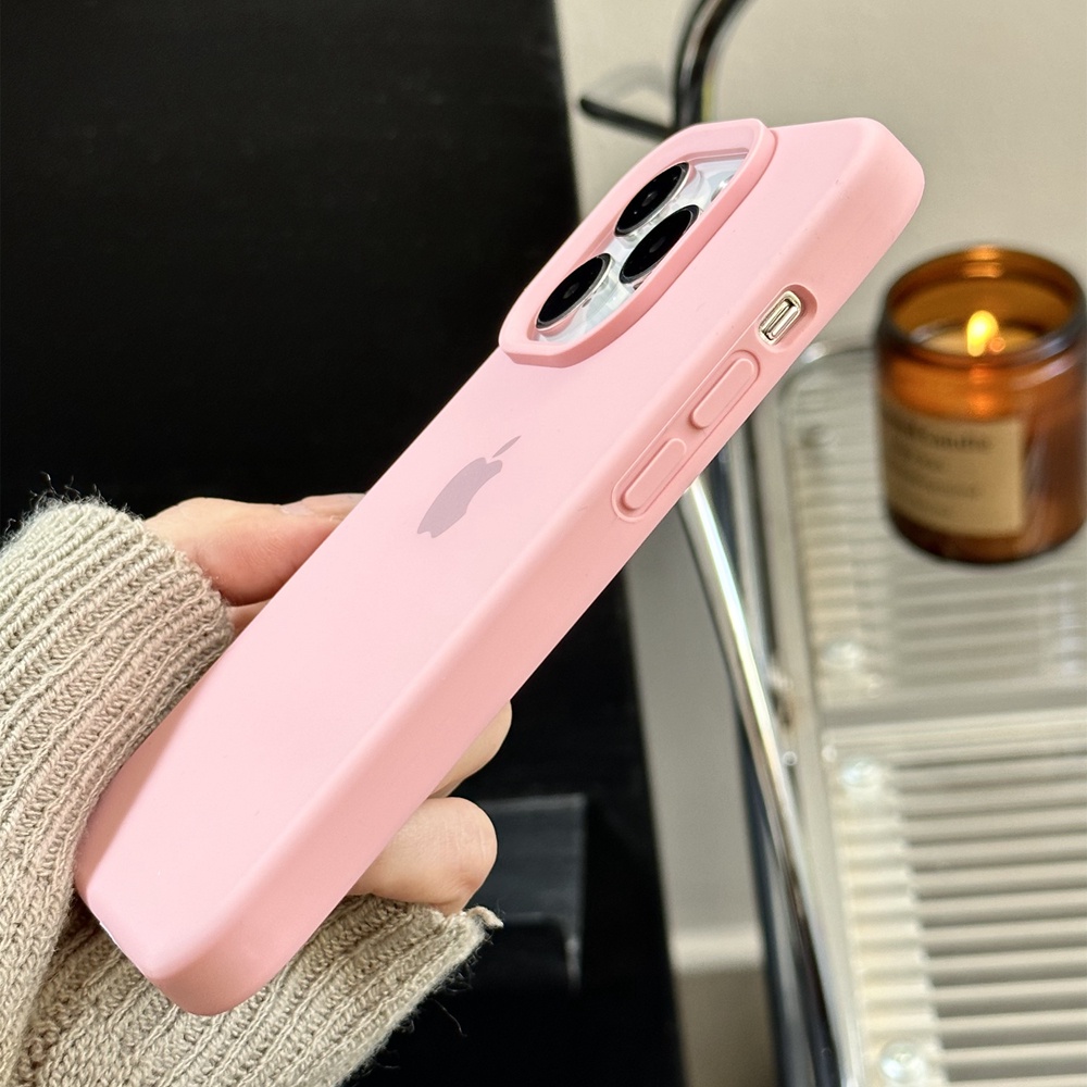 IPHONE Casing Silikon Cair Warna Permen Untuk Iphone11 12 Pro Max13 14 Pro Max Casing Iphone14 Plus Soft Full Cover Shockproof Soft Case