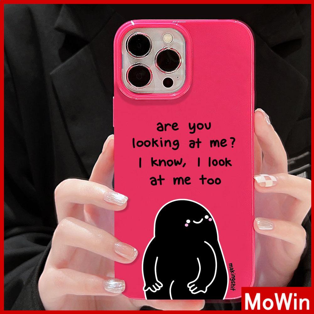 For iPhone 14 Pro Max iPhone Case Pink Glossy TPU Soft Case Shockproof Protection Camera Cute Cartoon Compatible with iPhone 13 Pro max 12 Pro Max 11 xr xs max 7Plus 8Plus