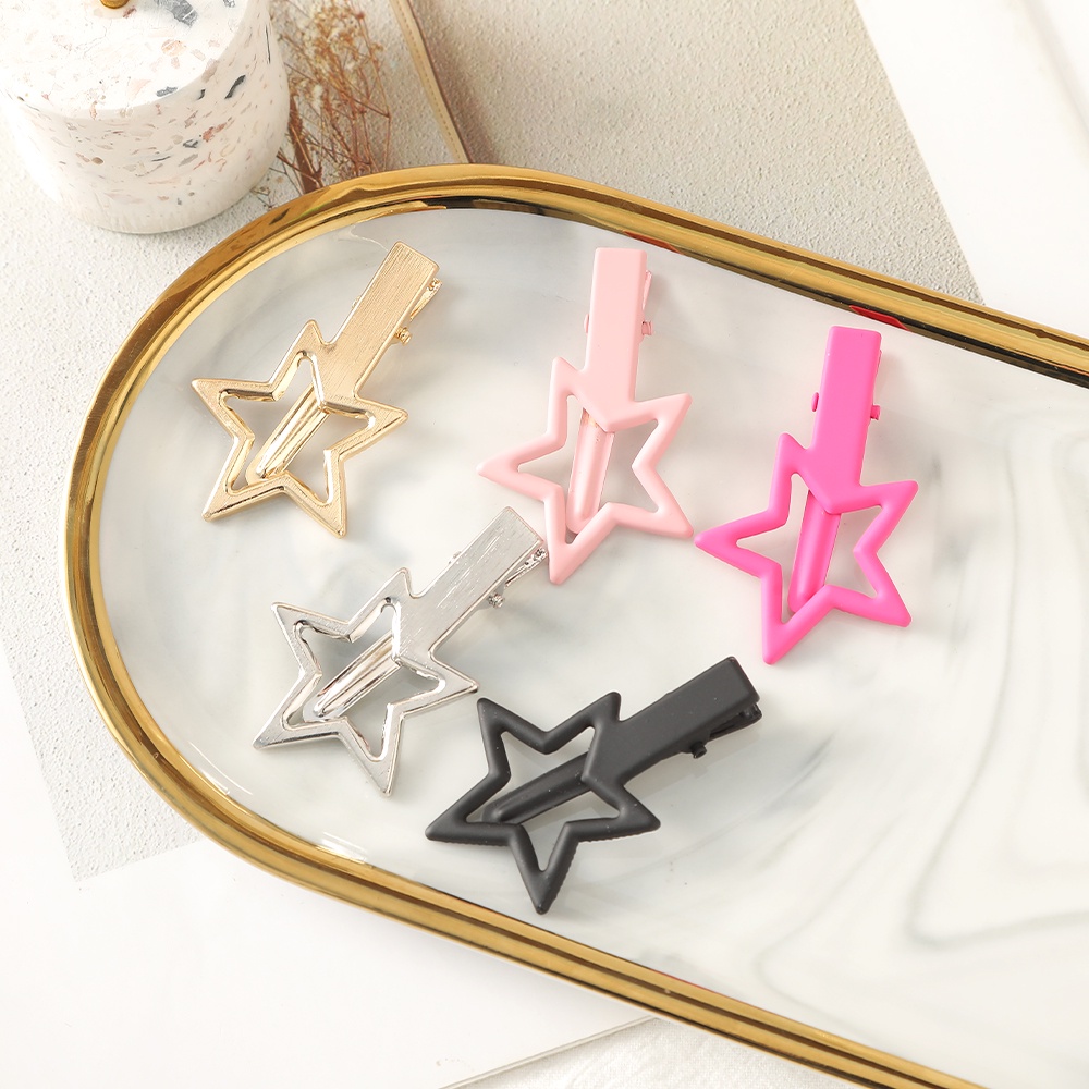 2pcs/set Jepit Rambut Bintang Permen Fashion Gadis Lucu Klip Rambut Wanita Aksesoris Rambut