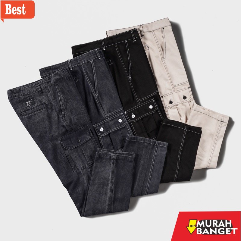 Celana Kargo Terbaru- [N00478] Celana Panjang Cargo Motif RANTAI FENNEL