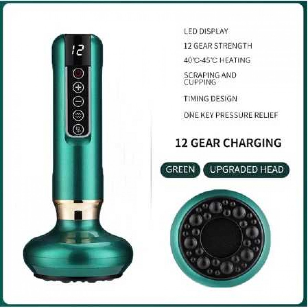 Alat Pijat Elektrik Bekam Cupping Massager Guasha 12 Gears Rechargeable