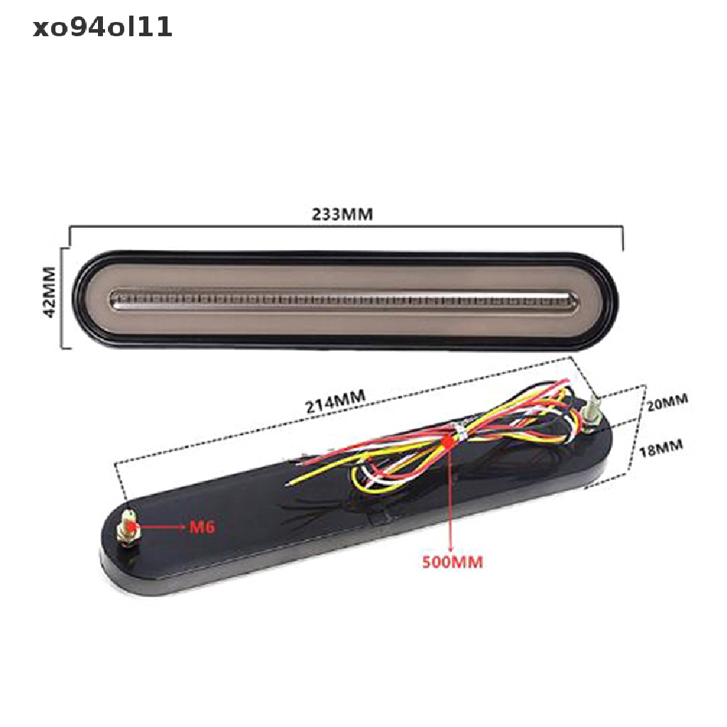 Xo 3in1 Neon LED Trailer Lampu Rem Truk Rem Stop Light Lampu Sinyal 12-24V OL