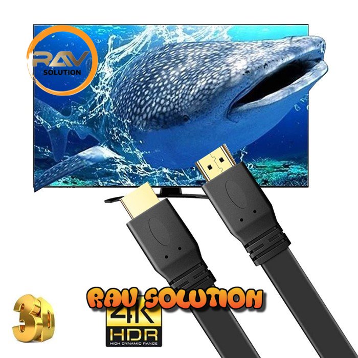 Kabel hdmi to hdmi 3 meter / kabel hdmi flat 3meter /kabel hdmi 3meter - SET A