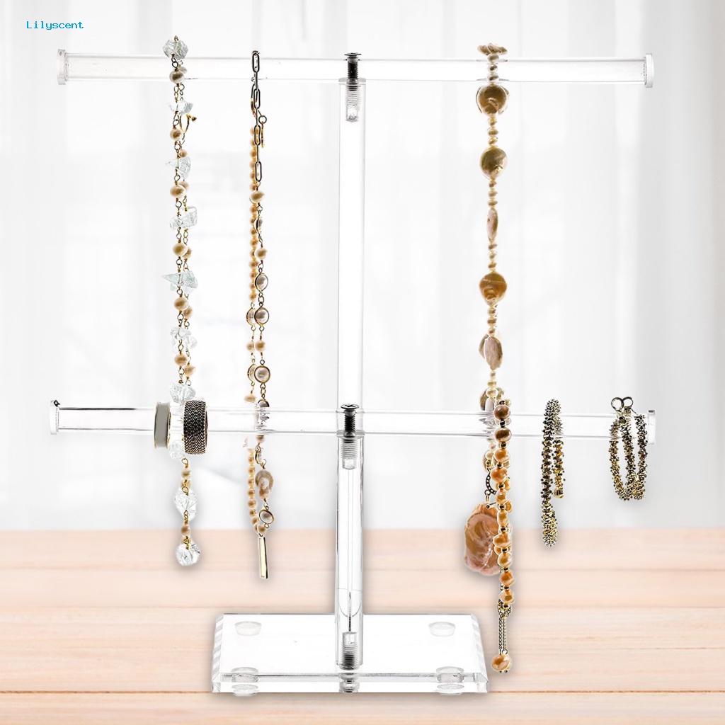 Lilyscent Acrylic Jewelry Organizer Rak Perlengkapan Toko Perhiasan Kalung Bangle Cincin Show Holder Dilepas