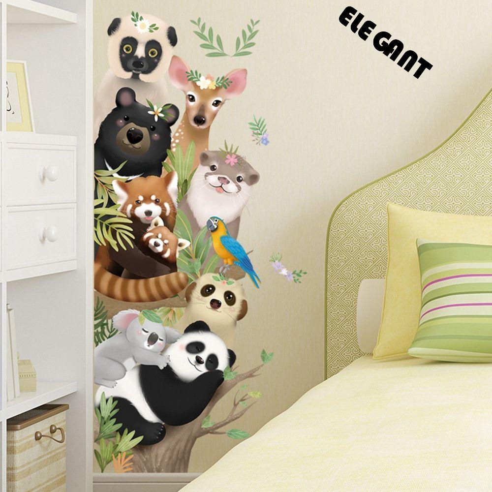 [Elegan] Stiker Dinding Perekat Diri Lucu Tahan Air Wall Art Animals Wall Decals Mural Ruang Tamu Dekorasi Rumah