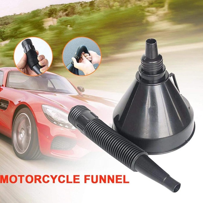 Nozzle Oil Funnel Corong Air Minyak Mobil Oli Bensin Solar Flexible