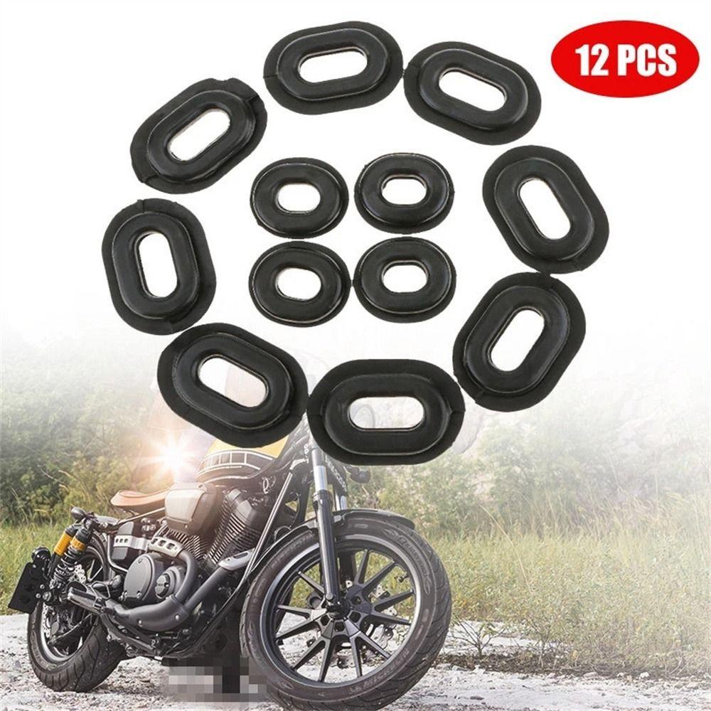 Lanfy Penutup Samping Motor 12pcs Hitam Motor For Kawasaki For Suzuki For Honda Cg125 Side Panel Grommet Fairings Side Cover