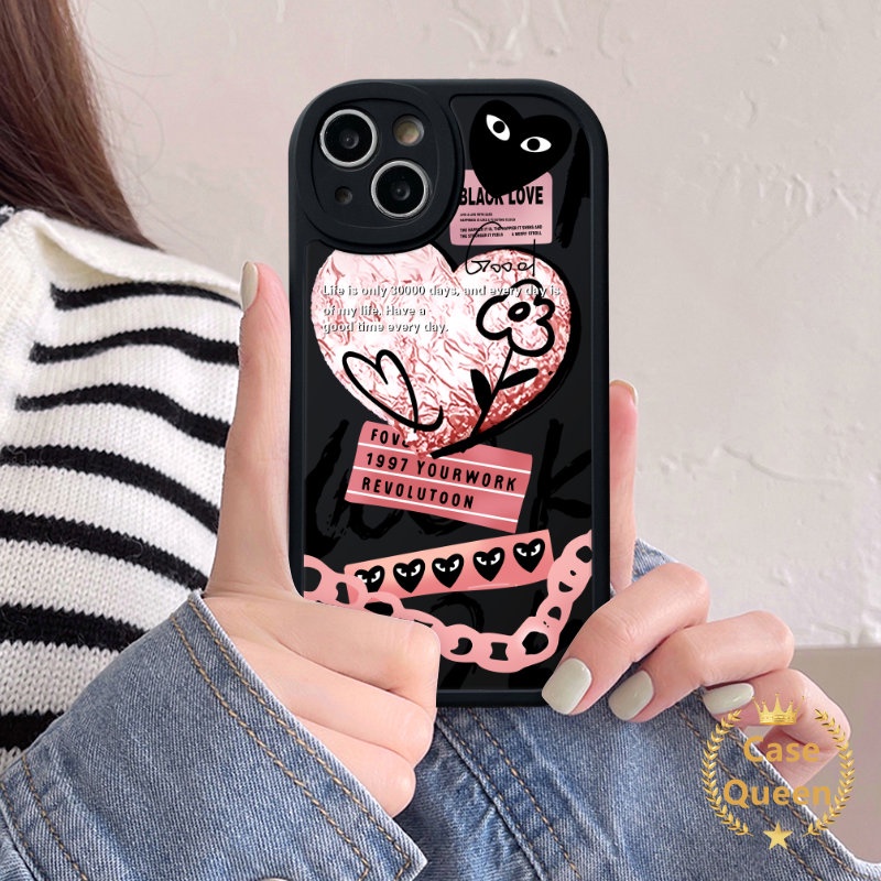 Trendy Brand Comme des Garcons Case Infinix Smart 6 5 Hot 10 Lite Note 8 9 10 Play Hot 11s 11s 11 10s 10T Ins Graffiti Love Heart Smile Soft Tpu Phone Cover