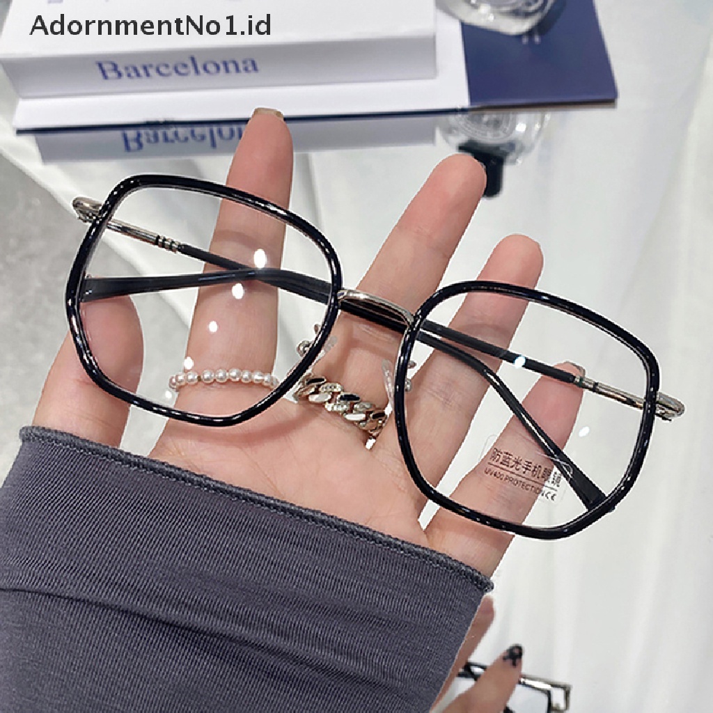 [AdornmentNo1] Ins Tanpa makeupSquare frame Glassestransparan Eyewear Glasses Untuk Wanita [ID]