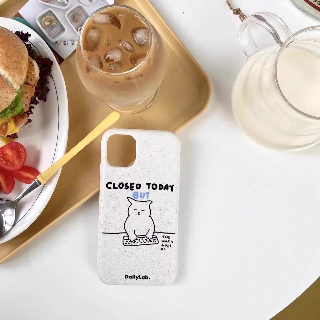 IPHONE Casing Ponsel Iphone11 ins Bahan Ramah Lingkungan Perlindungan Kamera Cocok Untuk Iphone14 13 12 14Plus Pro MAX 7 8Plus X XR XS MAX SE 12mini 13mini Model Empat Sudut Shockproof