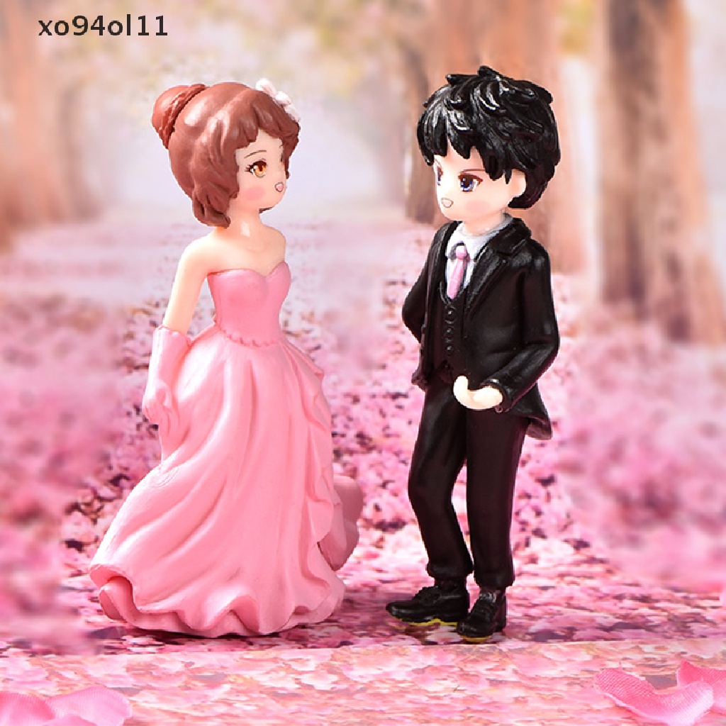 Xo Lamaran Couple Micro-landscape Lamaran Kue Gaun Pengantin Dekorasi Desktop OL