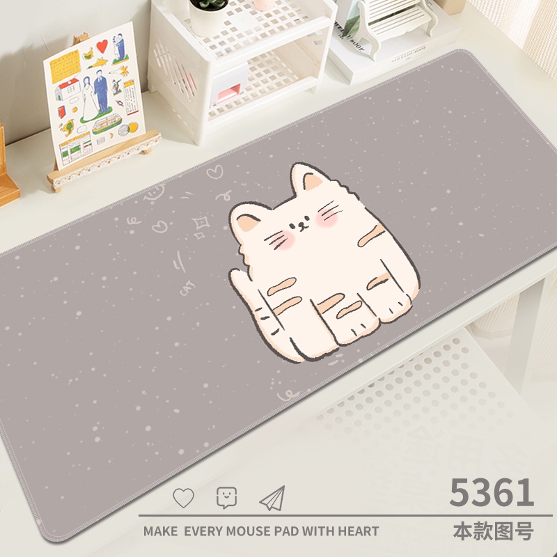 Kartun Kelinci 800x300mm Mousepad Cute Kawaii Gaming Mouse Pad Karet Besar Fashion Alas Meja Laptop Notebook