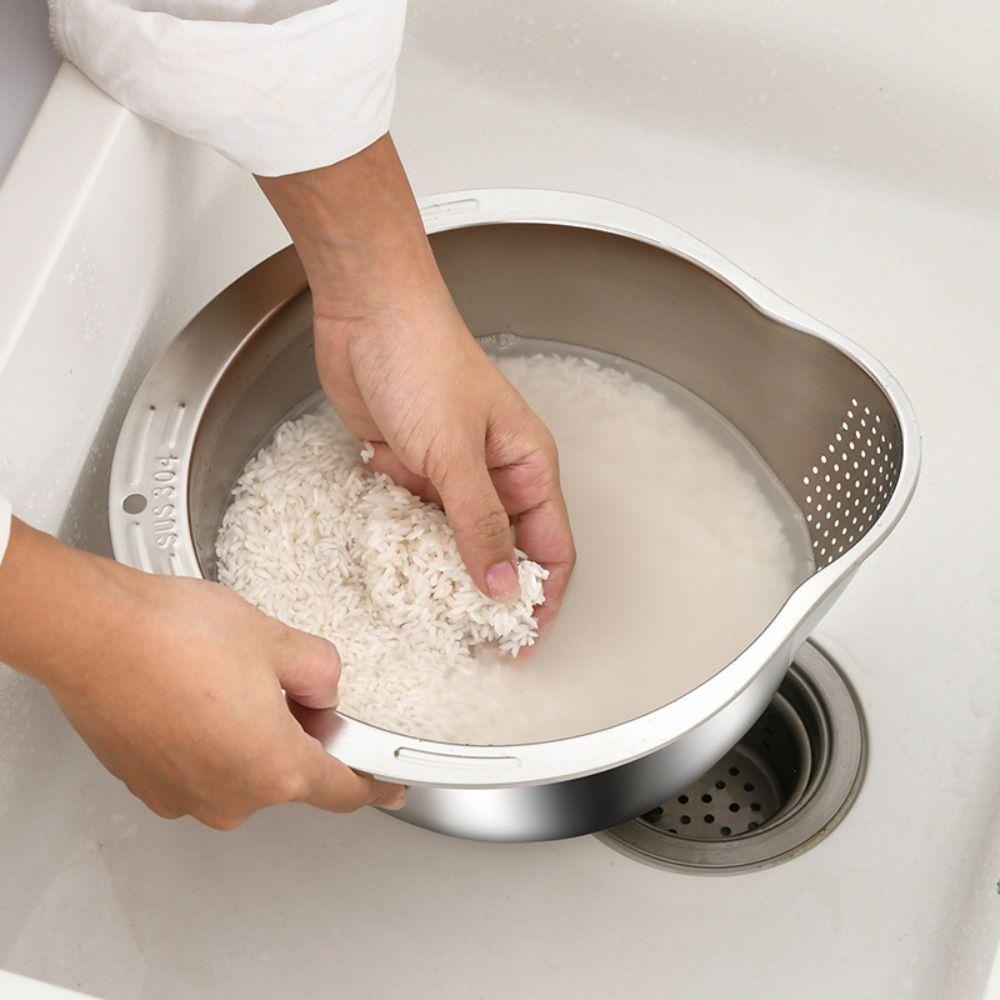 【 ELEGANT 】 Rice Washing Bowl Restaurant Beans Sieve Sifter Kitchen Home Drainer