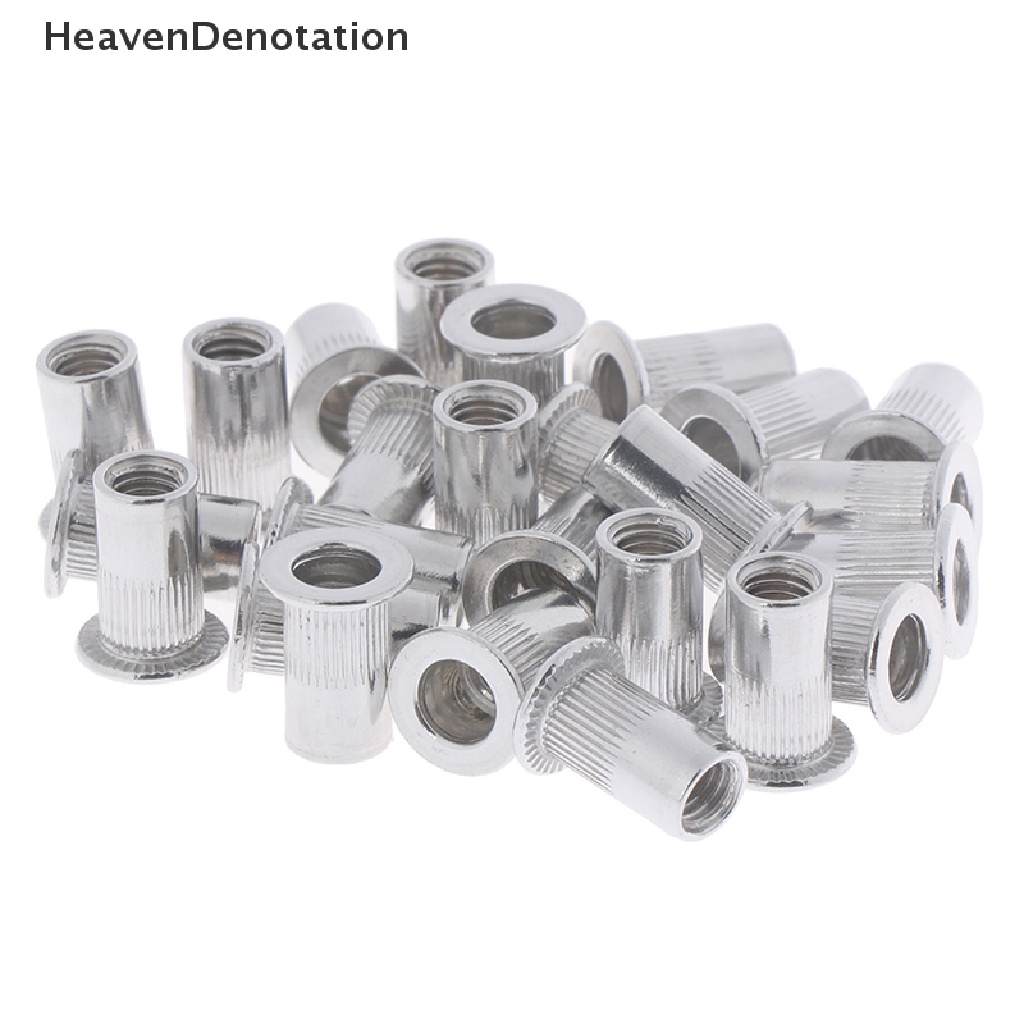 [HeavenDenotation] Sisipan Mur Rivet Ulir Aluminium 100x Baja Rivnut Nutsert M4/M5/M6/M8 Set  Hdv