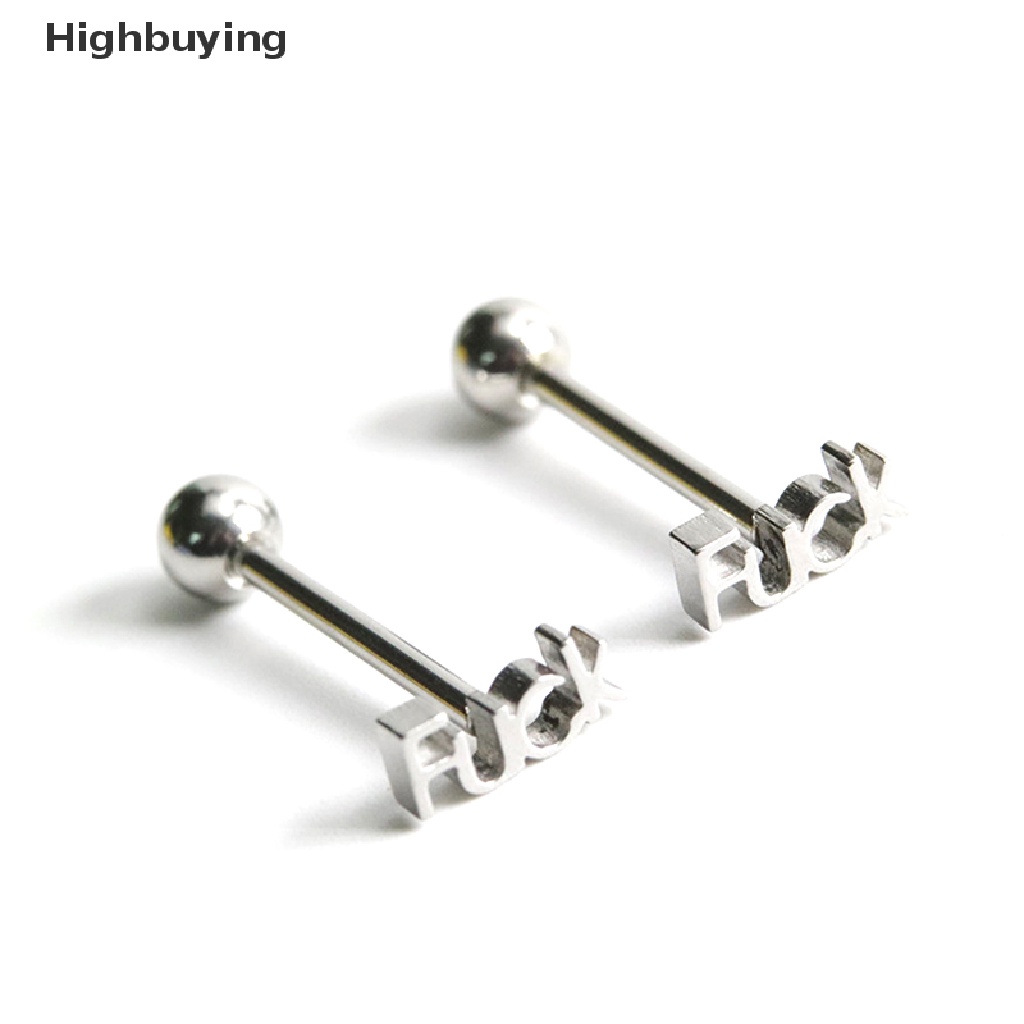 Hbid Punk Stainless Steel Finger Kiss Lidah Cincin Tubuh Barbel Cincin Perhiasan Glory