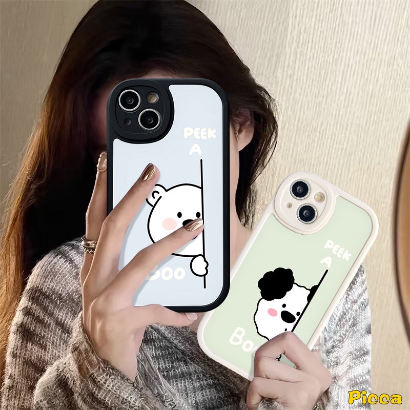 Case Pasangan Untuk Infinix Note8 Smart5 6panas11 10s 11s 10 9 Bermain 10T Panas10 Lite 10T 10T 11 10s 11s Lucu Kartun Beruang Puppy Pelindung Lensa Lembut Tpu Penutup Belakang