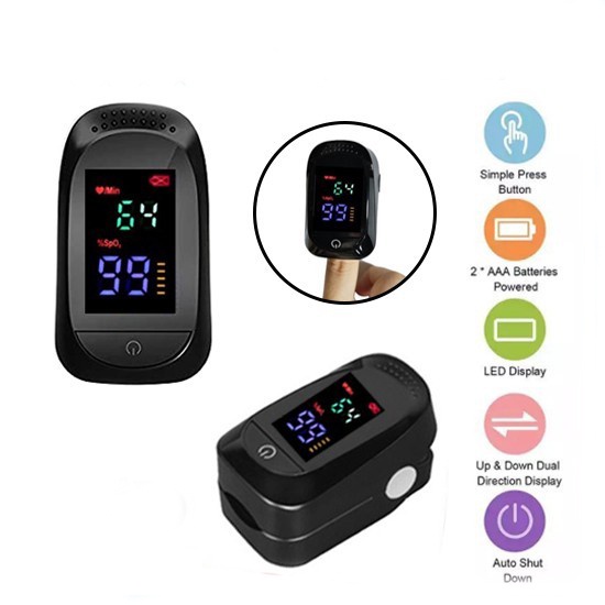 Pulse Oximeter Jari Alat Ukur Kadar Oksigen Darah Detak Jantung