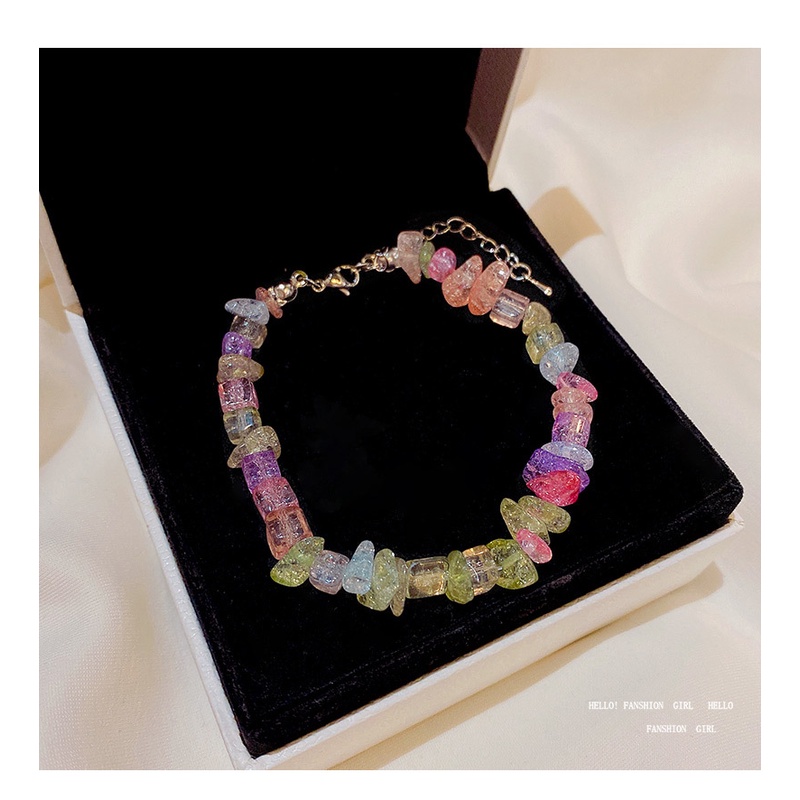 Korea Fashion Ins Warna Kristal Gelang Fashion Gelang Bracelet Perhiasan Hadiah