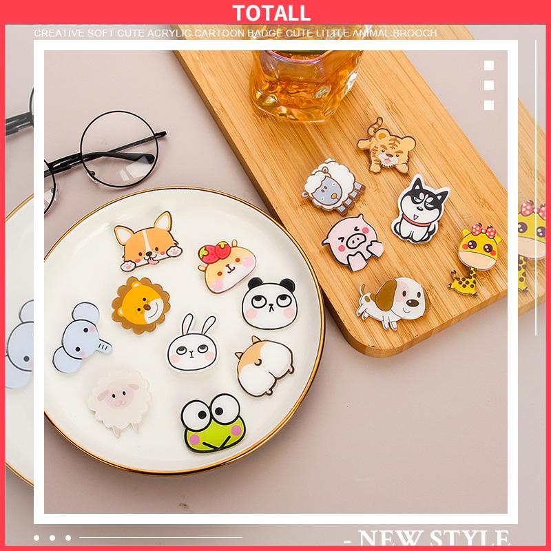 COD Pin Akrilik Lucu Aksesoris Seri (Animal) untuk Tas Cute Pin Brooch Pin Bros Acrylic Korean Style-Totall