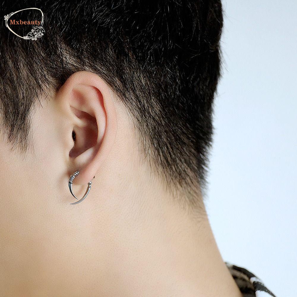 Mxbeauty Man Anting Tulang Telinga Punk Keren Fashion Jalan Gothic Retro Bentuk Cakar Tindik Telinga