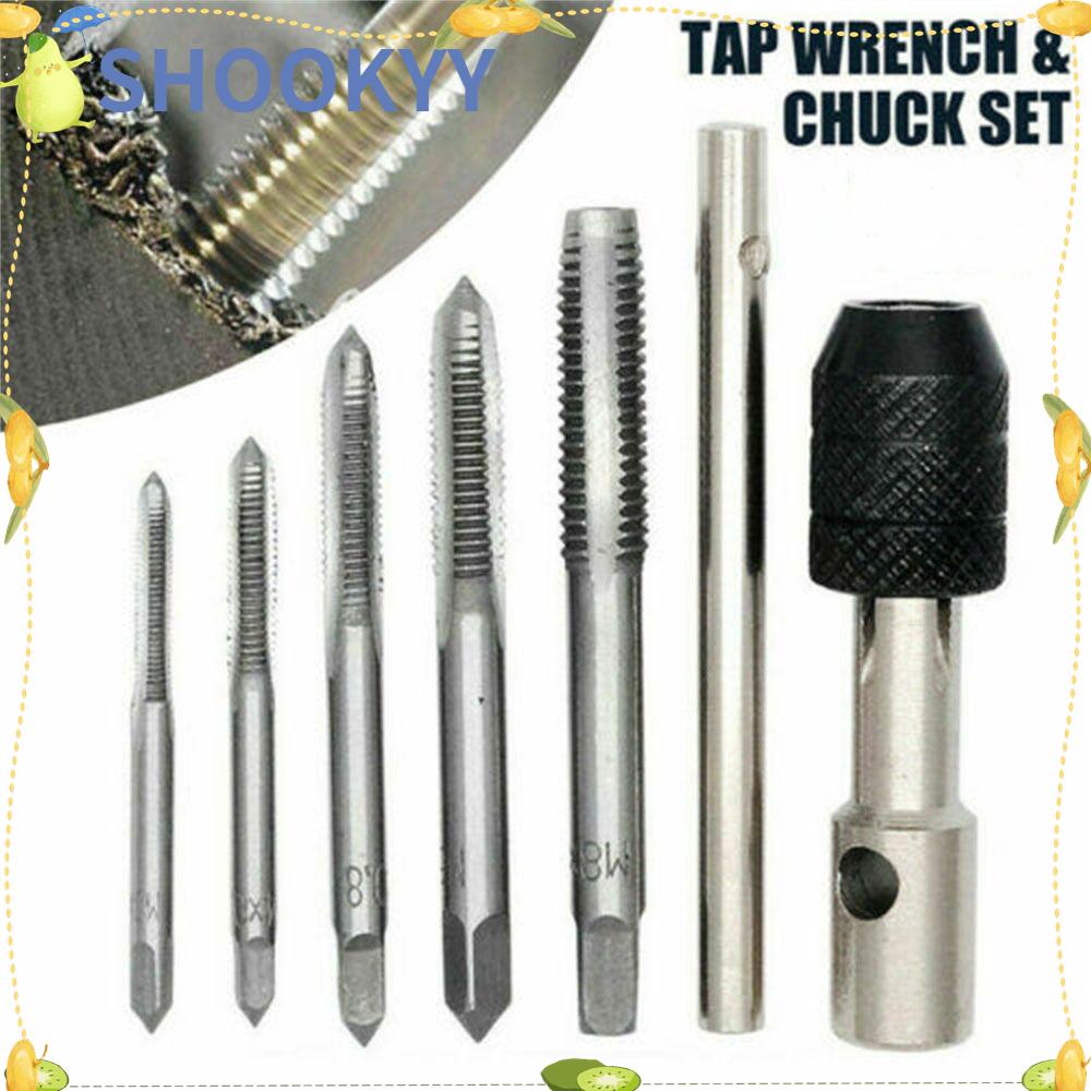 Chookyy 6Pcs/Set Obeng Tap Wrench|Sekrup Ulir T-handle Metric M3-M8