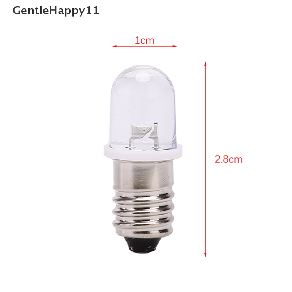 Gentlehappy 5pcs E10 Bohlam Led DC 3V 4.5V Instrumen Bohlam Indikator Bohlam Senter Bohlam id