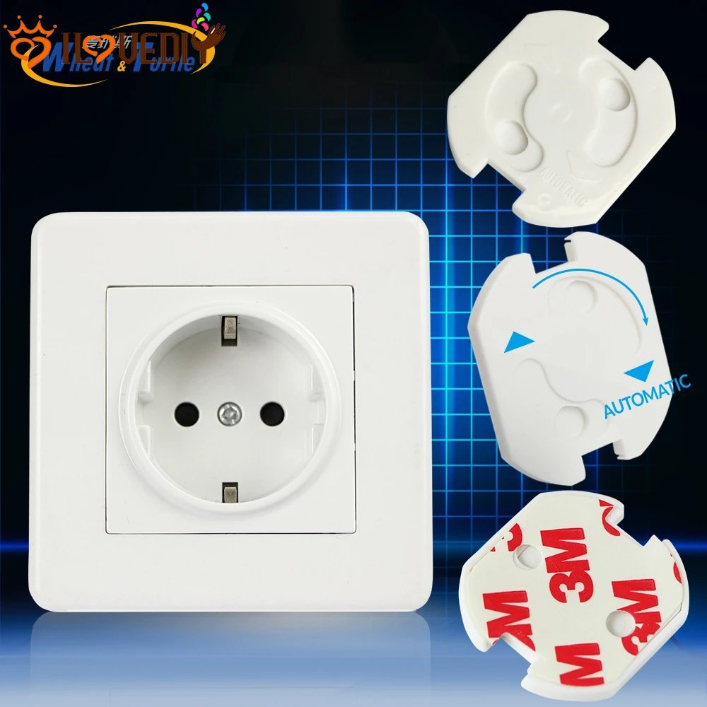 Baby Safety Guard Protection Sockets Protection 2lubang EU Power Sockets Plugs Cover Shock Proof Pelindung Colokan Putar Penutup Pelindung Pengaman Listrik Anak