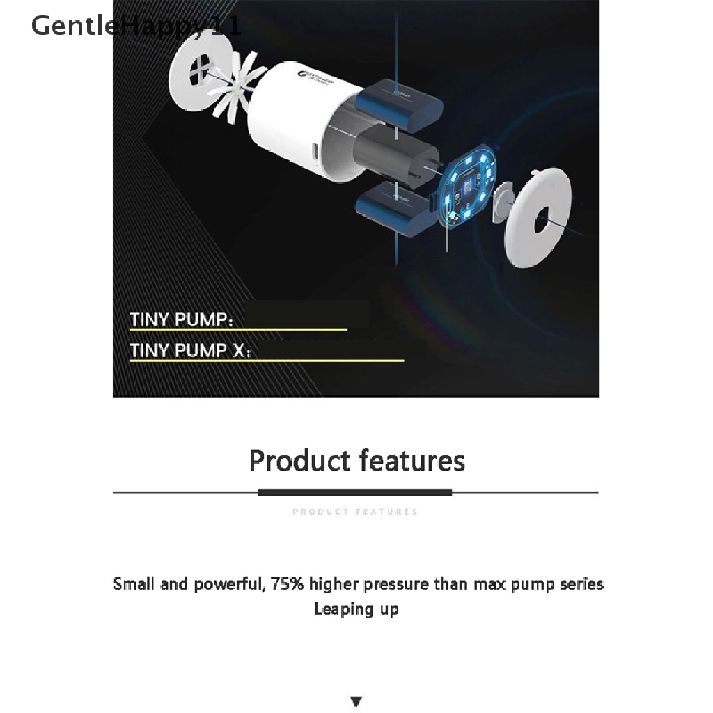 Gentlehappy Camping Air Light Flextailgear Tiny Pump Pompa Tiup Ultralight USB Charging id
