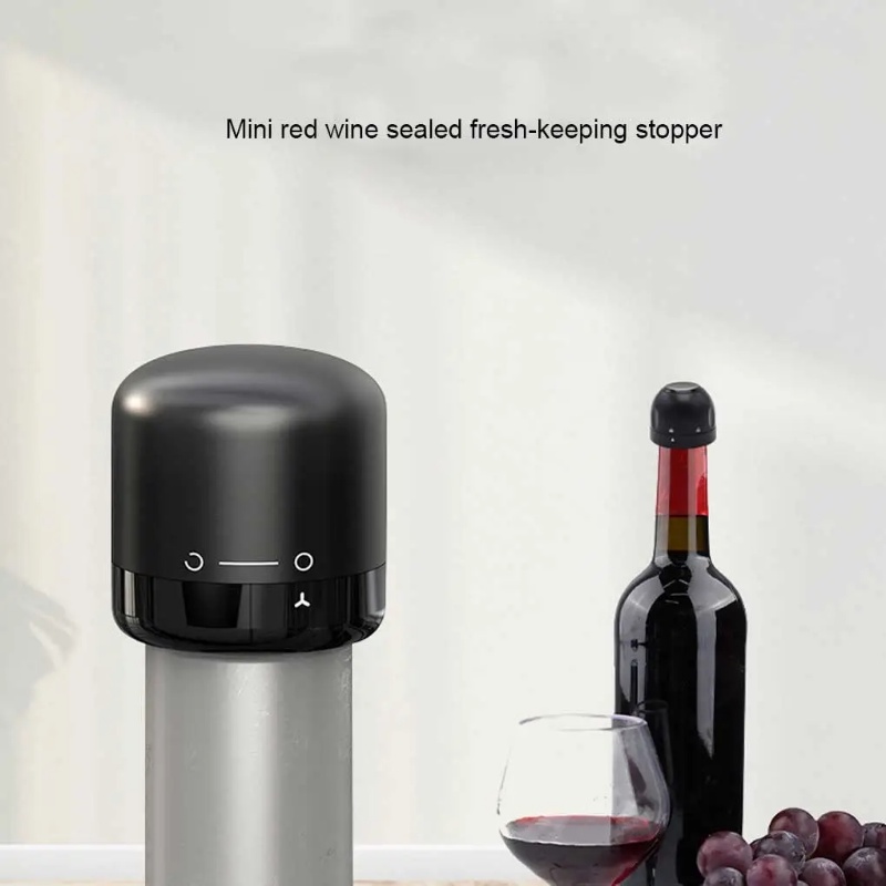 Kreatif Rotatable Self Locking ABS Wine Bottle Sealing Cap/Dustproofing Preservation Champagne Stopper/Atasan Botol Reusable Dapur